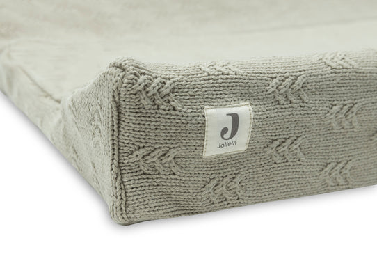 Jollein - Housse matelas à Langer 50x70cm Grain Knit - Olive Green