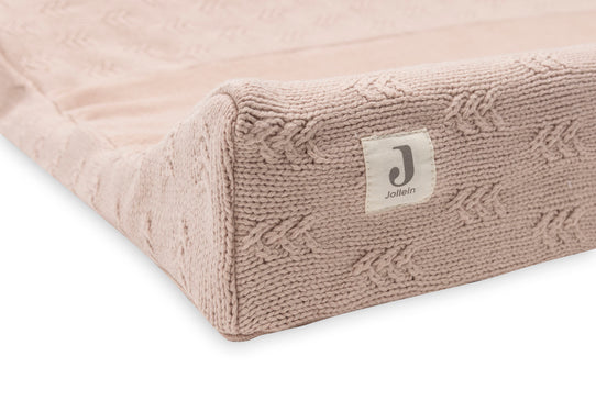 Jollein - Housse matelas à Langer 50x70cm Grain Knit - Wild Rose