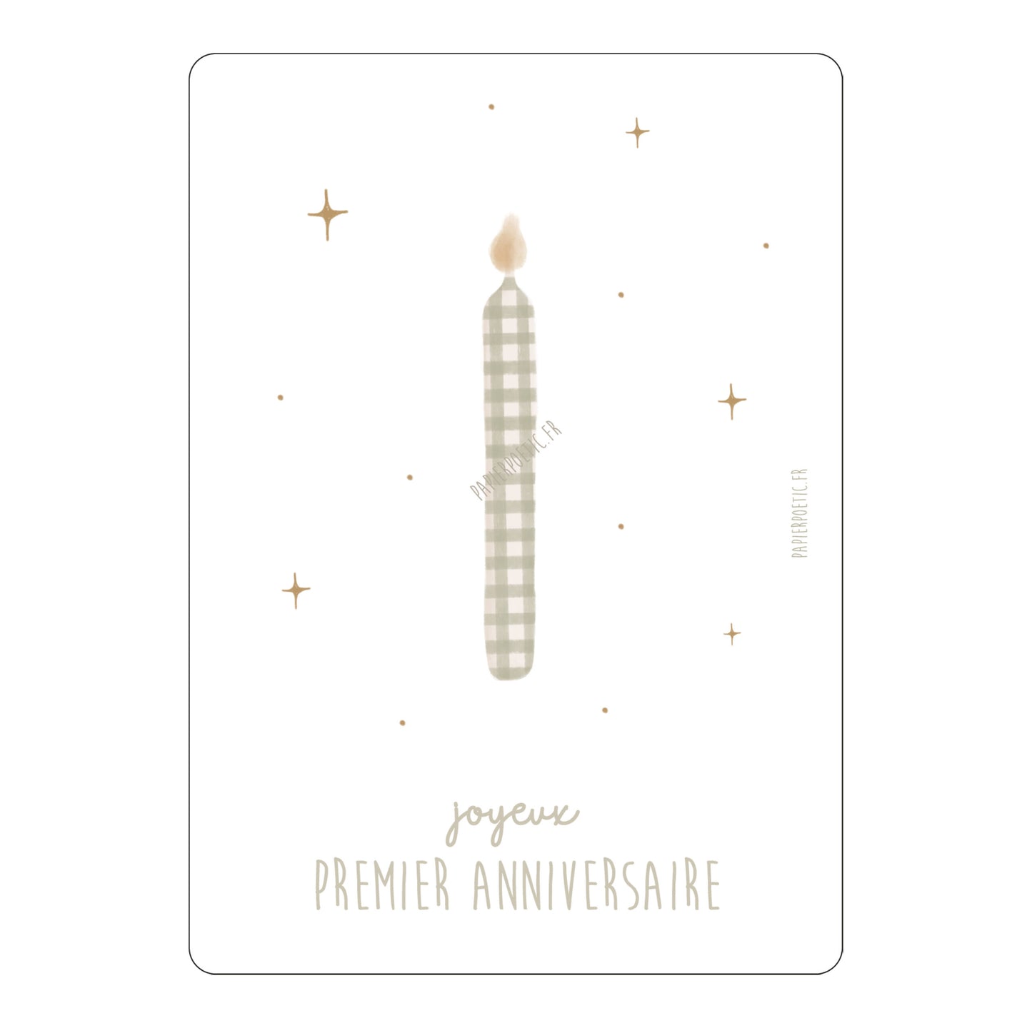 Carte/Card "Joyeux Premier Anniversaire"