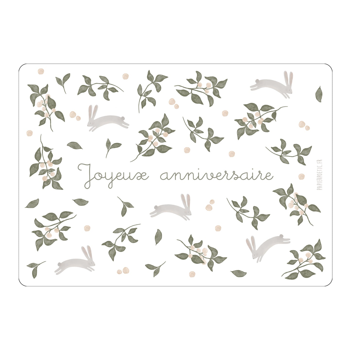 Carte Anniversaire “Animaux Endormis”