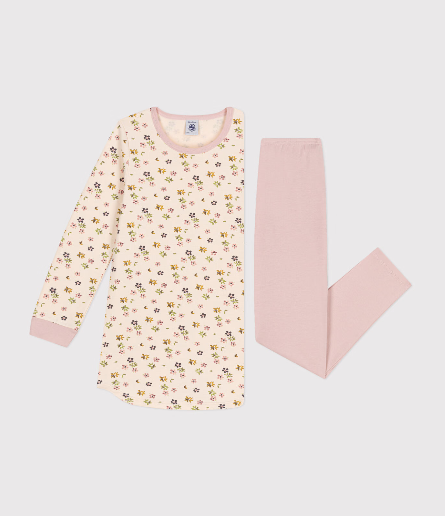 Petit bateau - Chemise de nuit + legging fleurs 3 ans