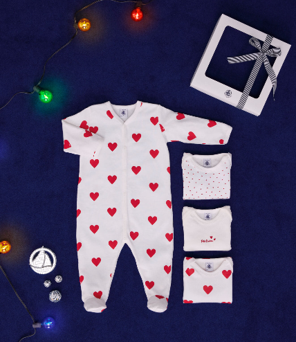 Petit bateau - Coffret cadeau cœurs