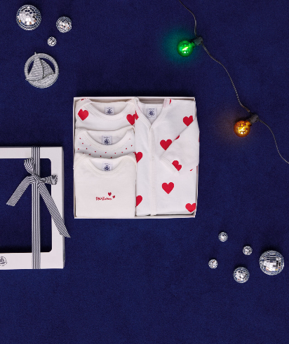 Petit bateau - Coffret cadeau cœurs