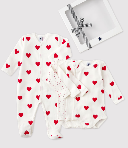 Petit bateau - Coffret cadeau cœurs
