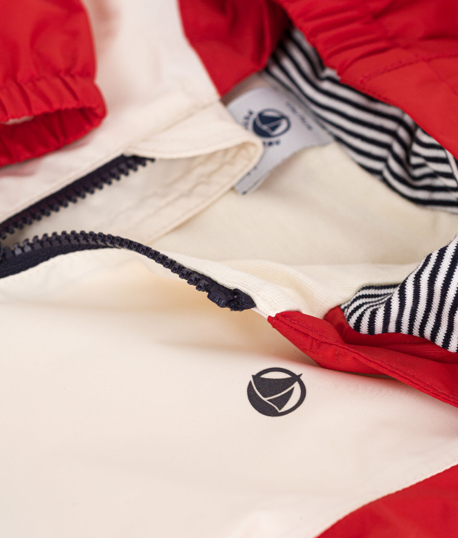Petit bateau | Coupe-vent bébé imprimé colorblock, doublure milleraies