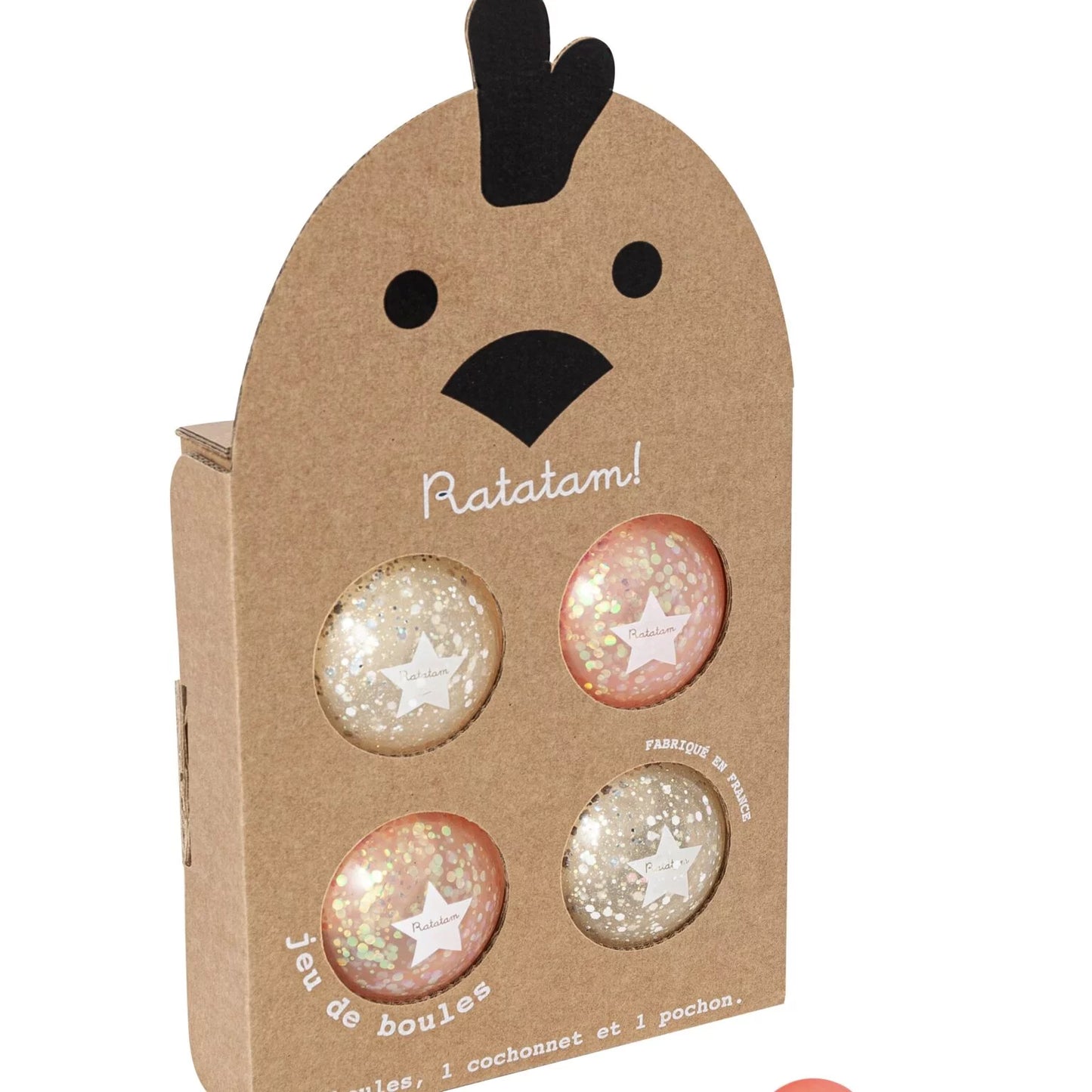 Jeux de boules/ pétanques bulles argent&rose