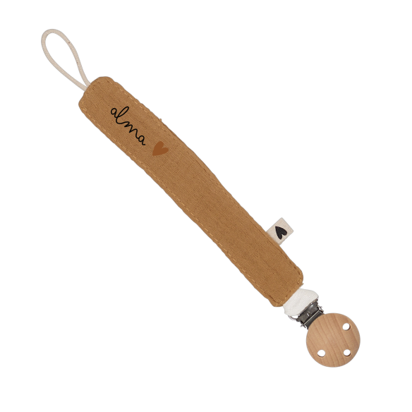Atelier Wagram | Attache tétine gaze camel