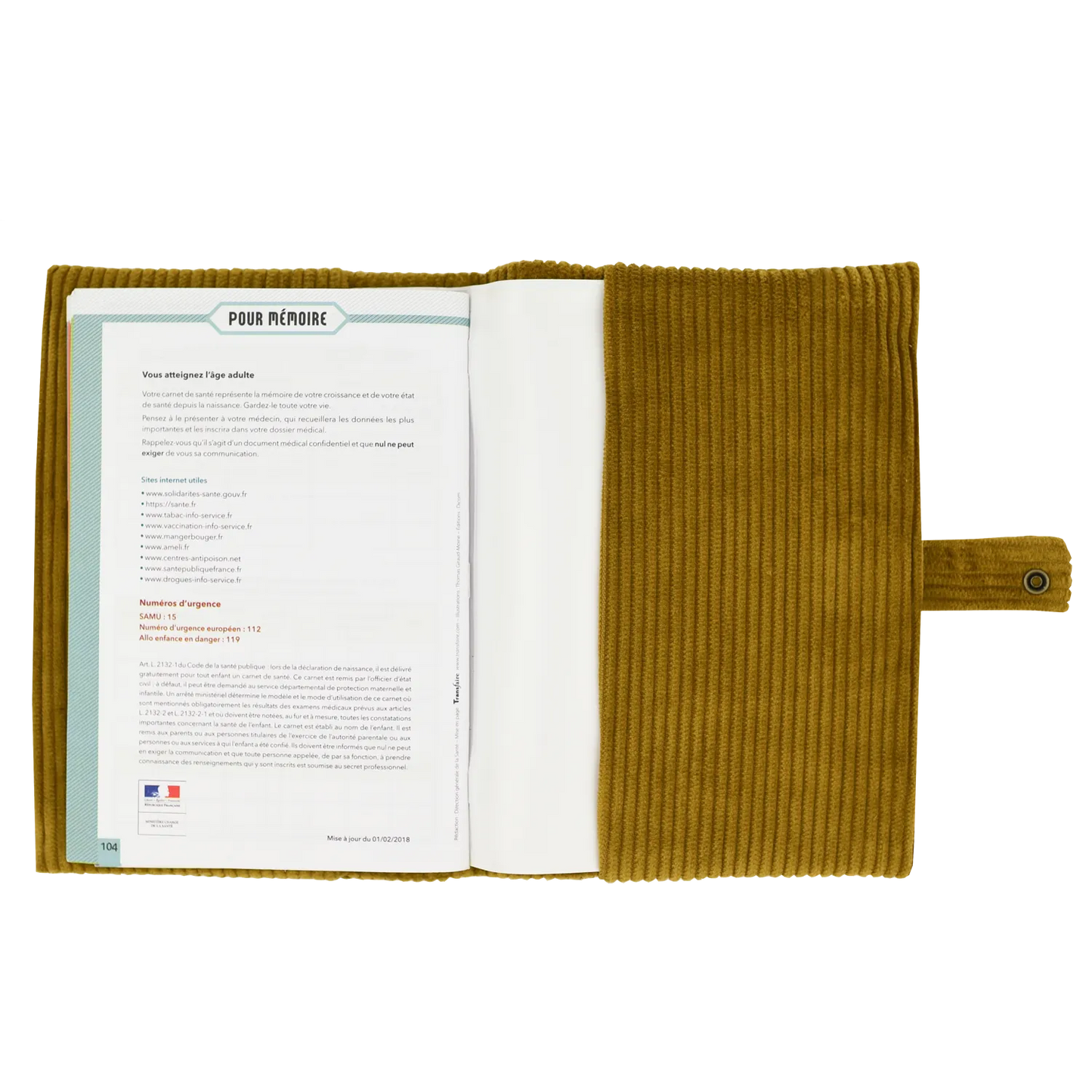 Petit picotin - Le protège carnet de santé en velours