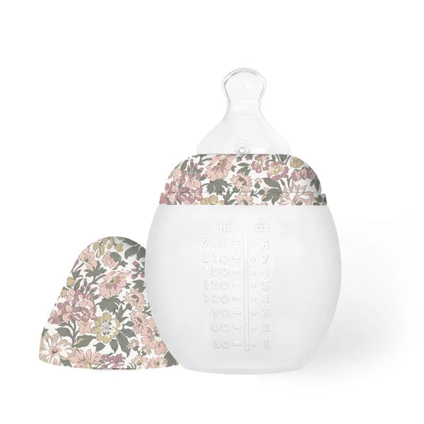 Elhée - Biberon anti-colique 240 ml | Liberty Honey Dew Pink 0m+