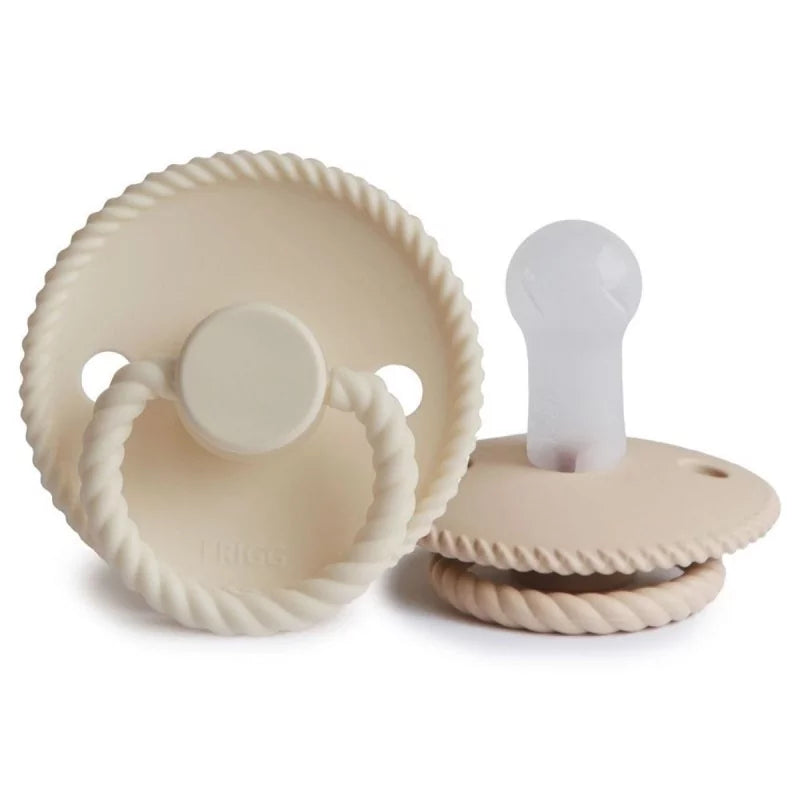 Frigg - Tétine Silicone - 2 pack (Couleur : Cream/Croissant - Taille : T2)