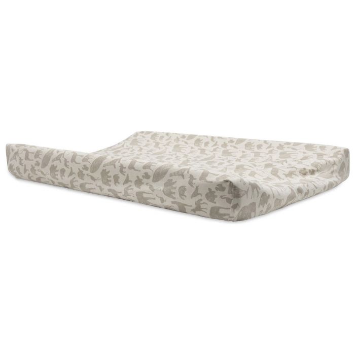 Jollein - Drap-housse Jersey 60x120cm Animals - Nougat