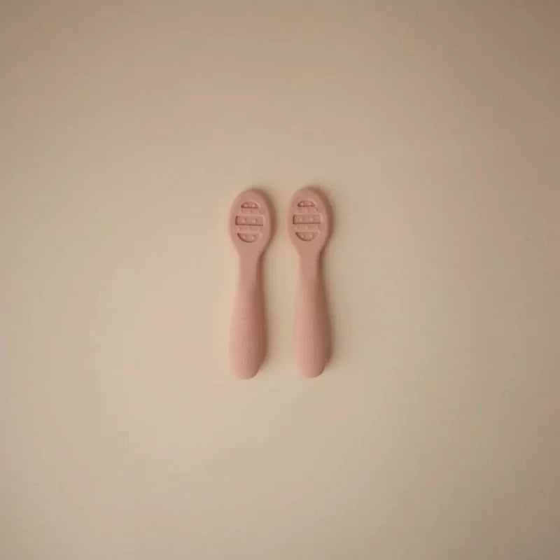 Mushie - premières cuillères - Beige/rose
