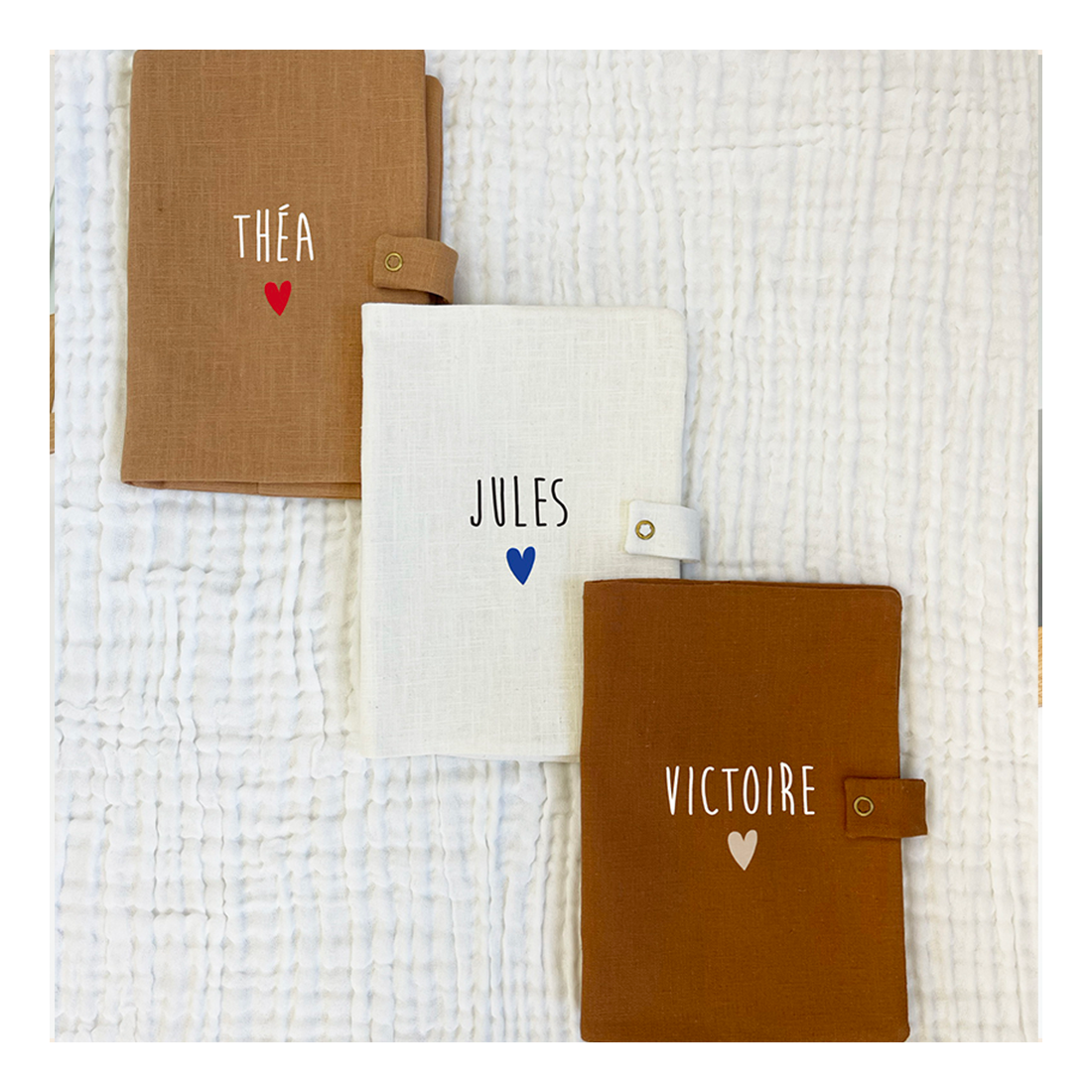 Atelier Wagram | Protège carnet gaze grands carreaux