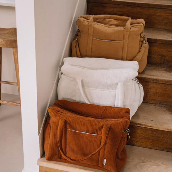 Atelier Wagram - Sac a langer gaze Ecru