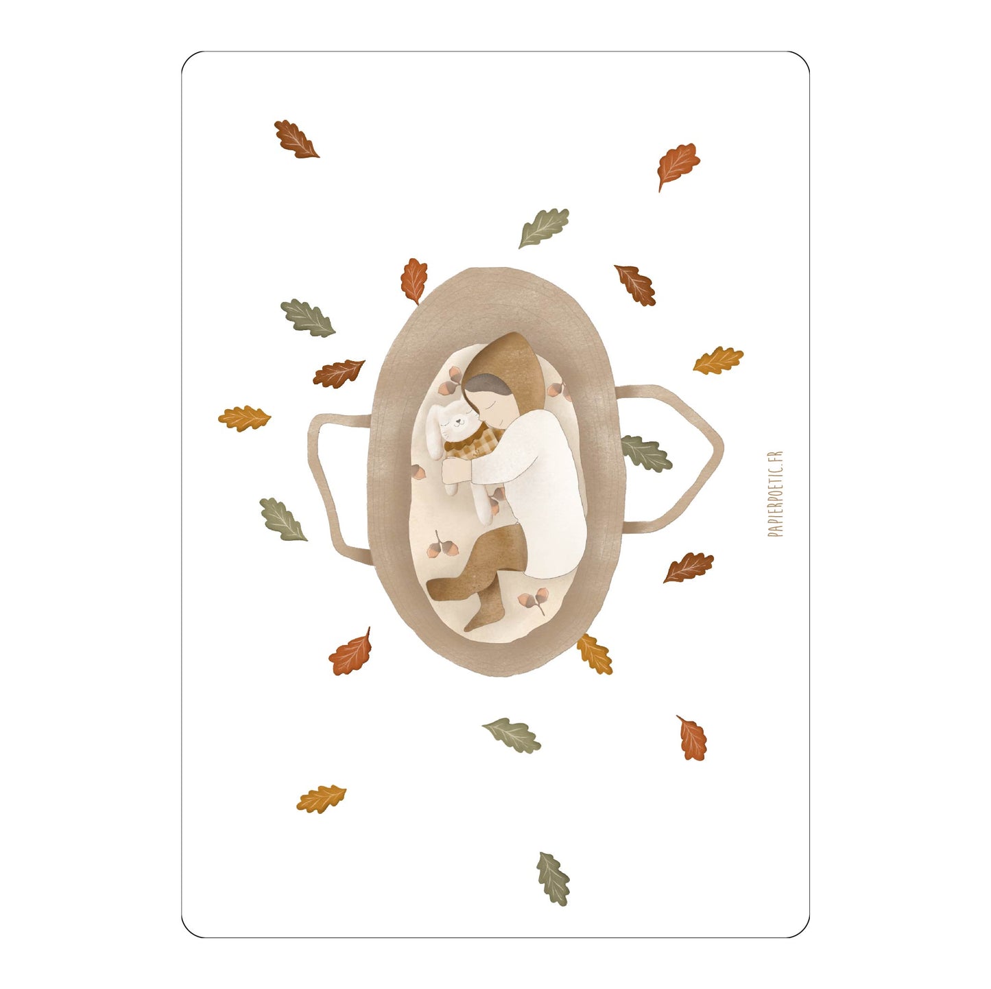 Carte  "Berceau en automne"