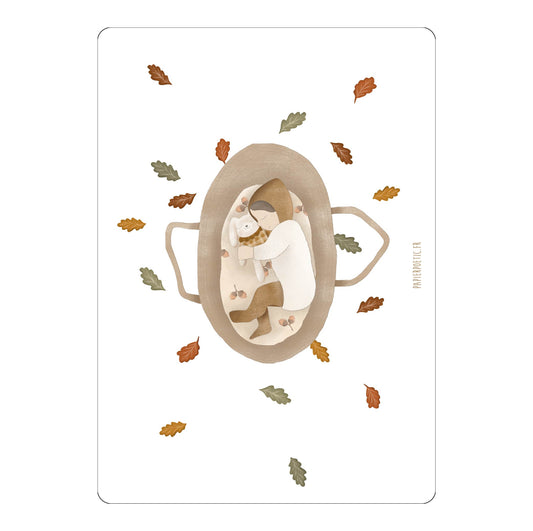 Carte  "Berceau en automne"