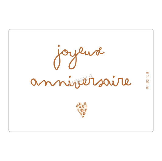Carte/Card "Joyeux anniversaire Graou"