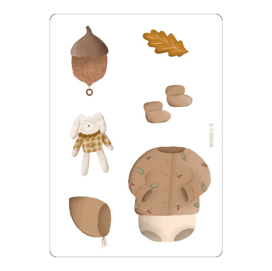 Carte  "Mes petites affaires" automne