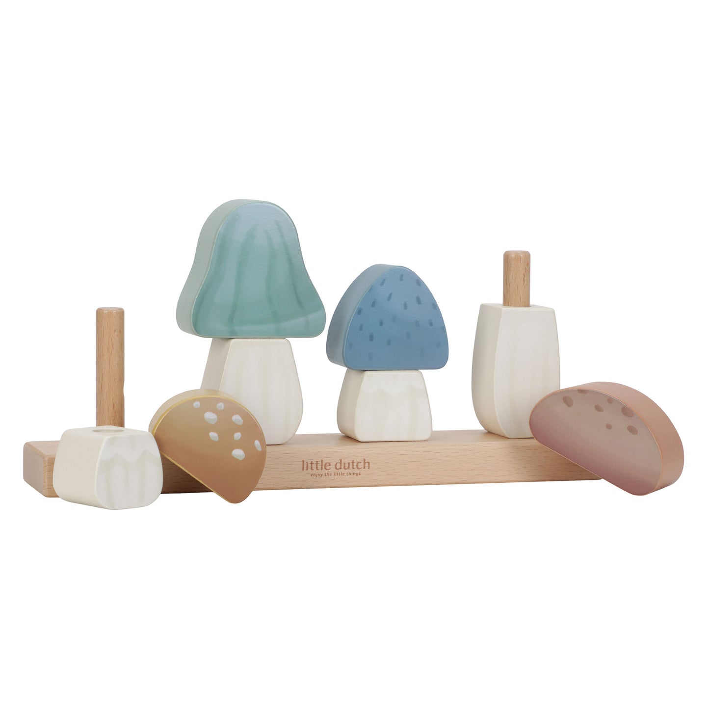 Little dutch - Puzzle champignons … empiler en bois FSC - Forest Friends