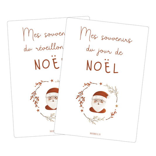 Cartes Souvenirs de Noël "Père Noël"