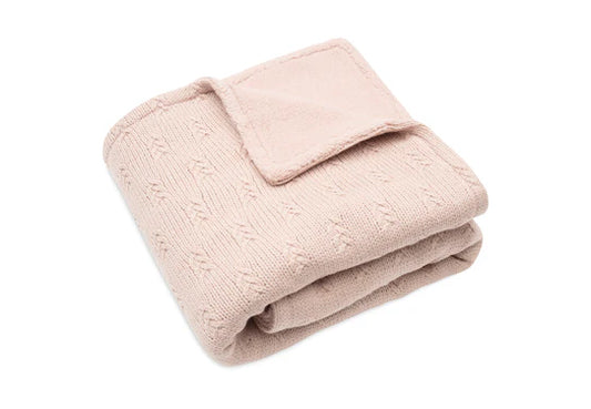 Jollein - Couverture Berceau 75x100cm Grain Knit - Wild Rose/Velvet