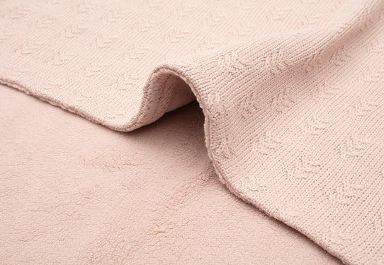 Jollein - Couverture Berceau 75x100cm Grain Knit - Wild Rose/Velvet