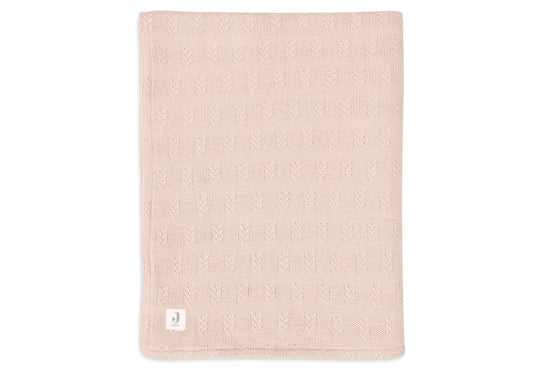 Jollein - Couverture Berceau 75x100cm Grain Knit - Wild Rose/Velvet