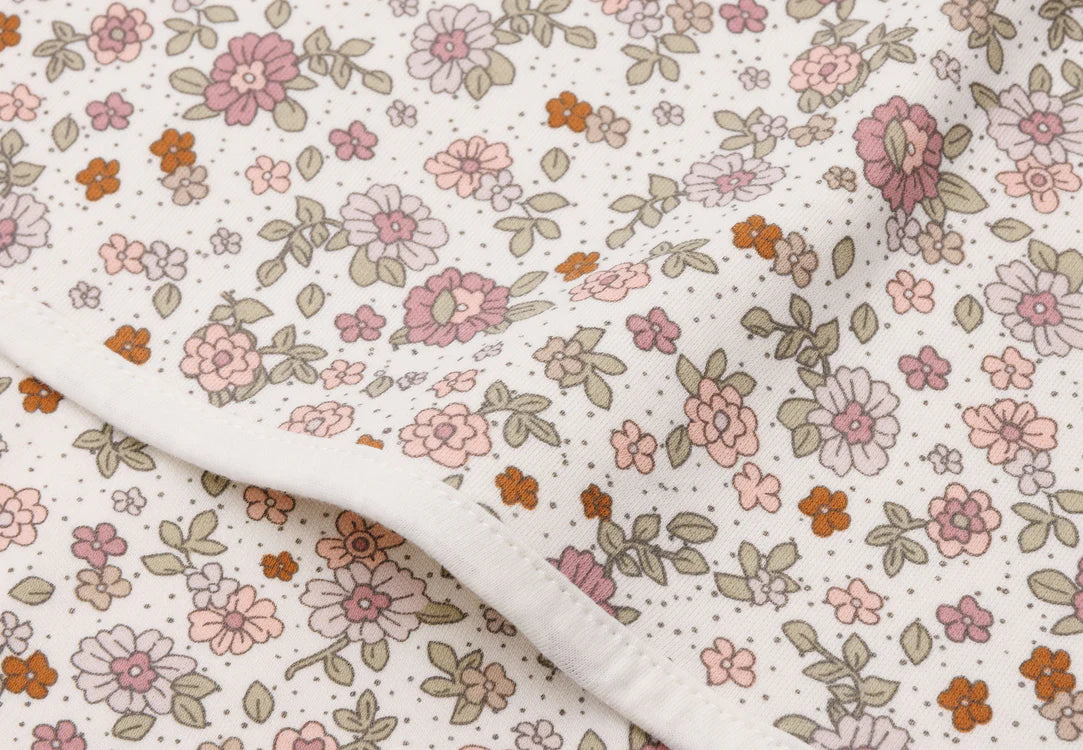 Jollein - Couverture Berceau Jersey 75x100cm - Retro Flowers