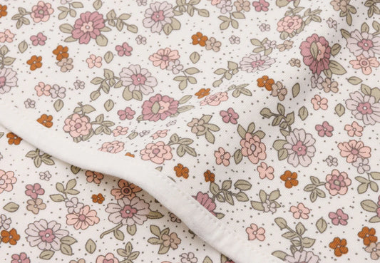 Jollein - Couverture Berceau Jersey 75x100cm - Retro Flowers
