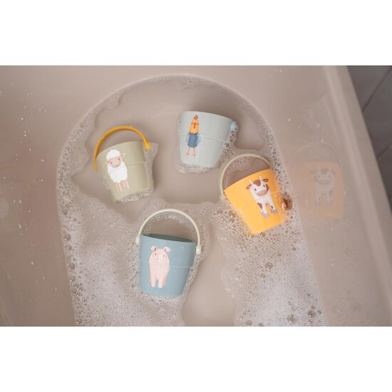 Little Dutch - Lot de 4 gobelets de bain - Little Farm