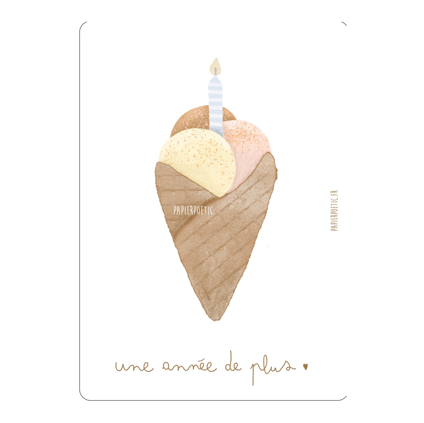 Carte "Glace d'anniversaire"