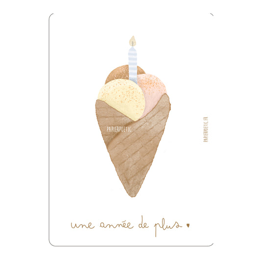 Carte "Glace d'anniversaire"