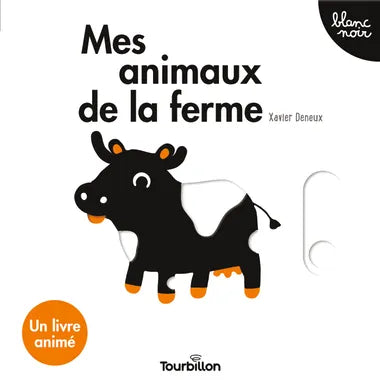Livre - Mes animaux de la ferme en noir et blanc