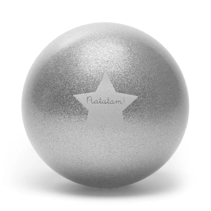 Ballon argent pailleté 15 cm