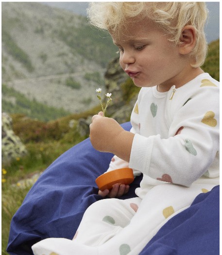 Petit bateau -  Pyjama Dors bien cœur rouge