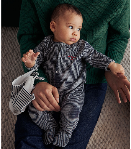 Petit bateau - Pyjama dors bien rayure bleu