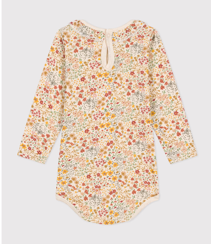 Petit bateau - Bodie manches longues avec collerette en coton