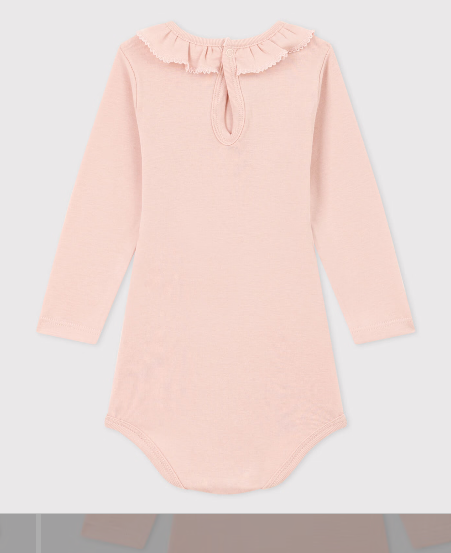 Petit bateau -  Bodie manches longues à collerette en coton