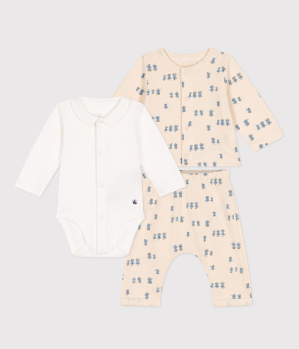 Petit bateau - Ensemble 3 pièces en molleton