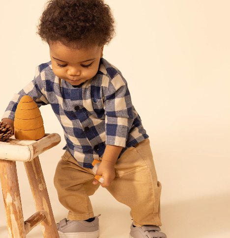 Petit bateau - Pantalon en denim de couleur