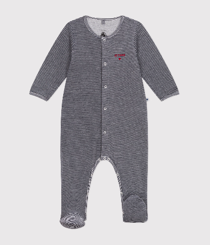 Petit bateau - Pyjama dors bien rayure bleu