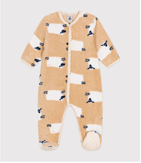 Petit bateau - Pyjama combichaud moutons
