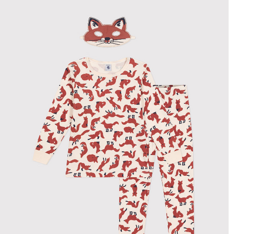 Petit bateau - Pyjama + masque renard 3 ans