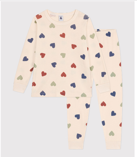 Petit bateau - Pyjama cœur multicolore
