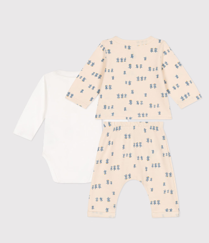Petit bateau - Ensemble 3 pièces en molleton