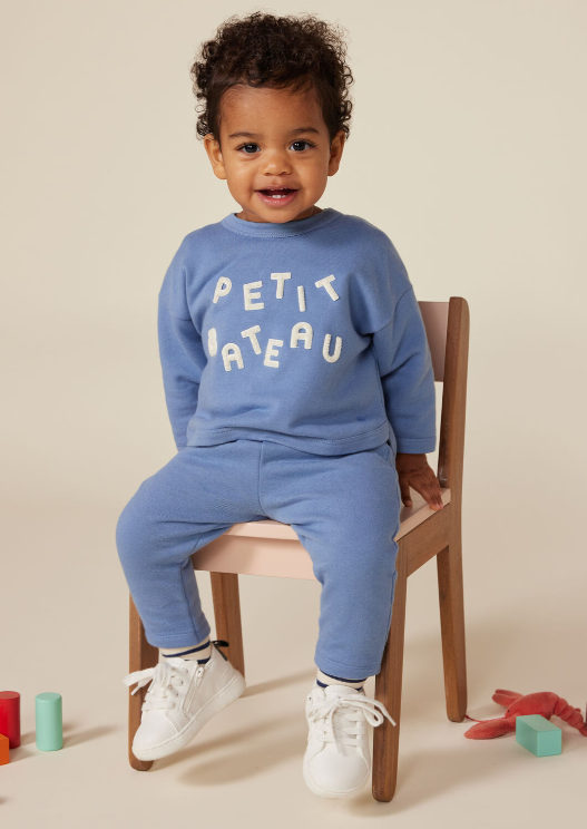 Petit bateau - Pantalon en molleton bébé