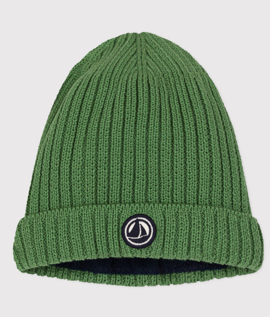 Petit bateau - Bonnet bébé en tricot doublé en polaire