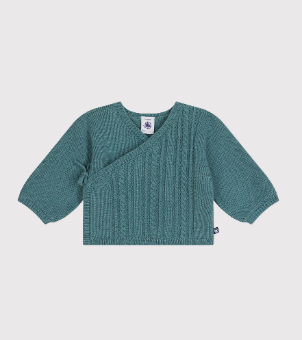 Petit bateau - Cardigan en laine et coton