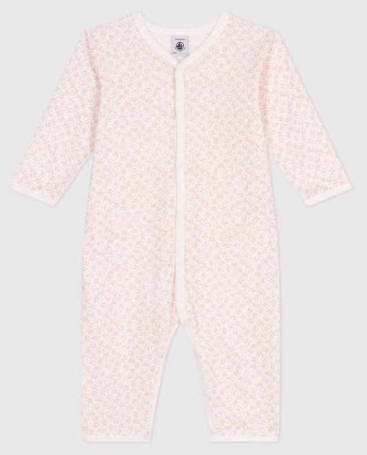 Petit Bateau | Dors-bien sans pieds fleuri en coton