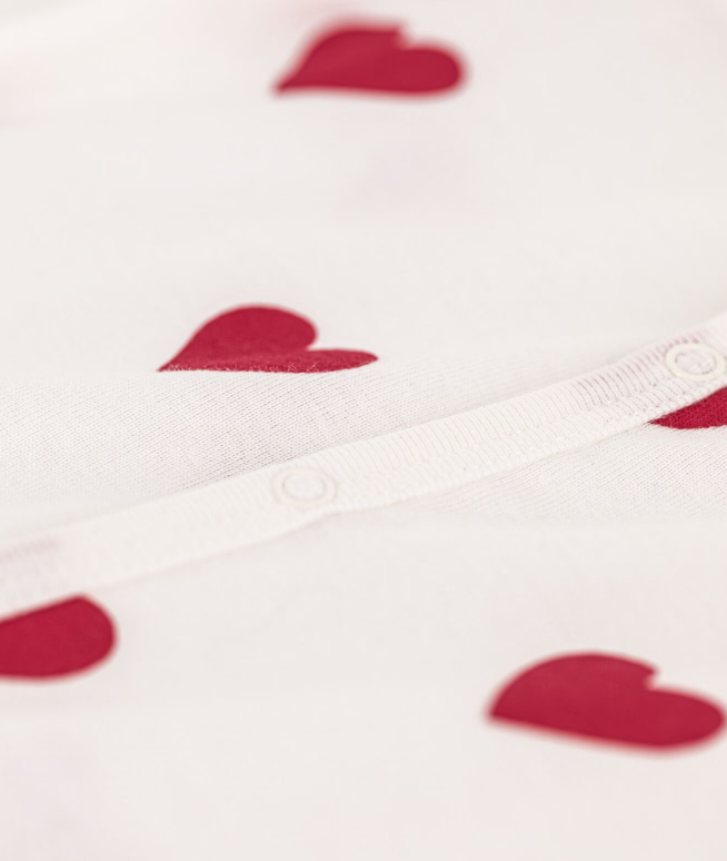 Petit bateau |  Combinaison courte cœurs en coton